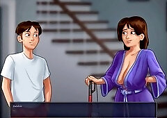 Stepmom's big tits and sexy scenes in summertime saga episode