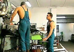 Factory hunk workers crazy wild and rough gay sex orgy