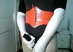 rubber doll unmasking wank 2