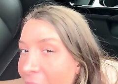 Mathema Kitten Gets Her Face Cum Covered In Parking Lot