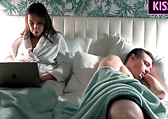 S2E5: Step mama helps to cum step son in share couch during the time that working untill get cunt creampie and facial