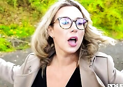 PickupClub - Breasty German Teacher Kathy Unfathomable Lost And Banged In The Car