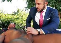 Muscle gay anal sex with cumshot