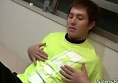 Asian twinks masturbates