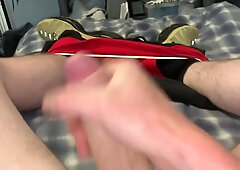 suspended young irish twink fap and jizm in tns