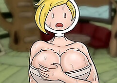 Blond, anal creampie