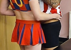 Footballer treats cheerleader like the wench that babe's