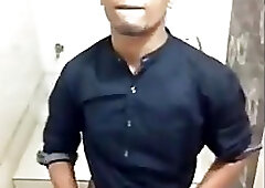 Indian Desi boy Jerks in Bathroom