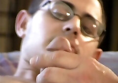 Twinks in Glasses Gets Handjob