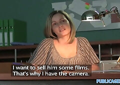 PublicAgent: Office secretary fucked by a huge cock in the toilet