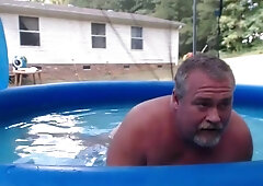 Naked Pool Dad 9