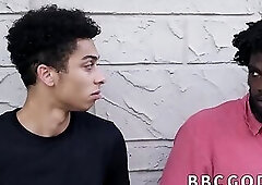 Muscular homo makes a guy suck his dick before rawpounding