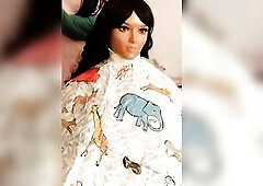Nikki shows off capes that allow her and the hairdresser to have facile access and viewing of her intimate areas during sessions along with 'em h