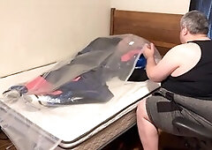 Gay bondage and discipline with breath control fun