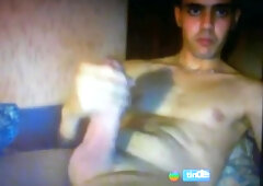 smooth turkish guy wanking huge thick cock on cam 6