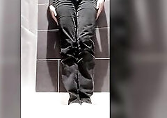 Wetting my ebony jeans, desperation