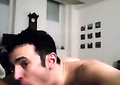 sucking cock & getting my face fucked with cum facial