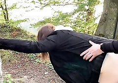 During the time that being on a hike we got lewd and started making out on a lookout point. Whilst giving a oral job u can watch cars driving by - mov