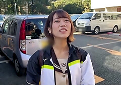 Young Japanese tennis athlete shares her first intimate moment after practice