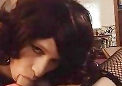 Delightful babe loves blowing on his prick fast and hard