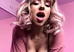 Small tit blonde Hayden Hawkens is masturbating