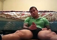 Aroused Amateur Guy Jerking Off