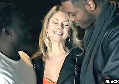 Blond Dped in Interracial Three-some