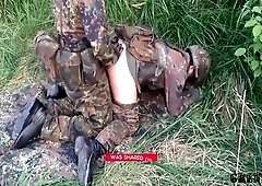German Military Folks Go Wild Outdoors