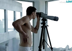 Tattooed Jock Amateur Jerks Off Indoors Until Cumming