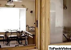 hot shemales Haley and Jenna shrae one dick in threesom