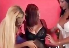 Trio in stockings fucking