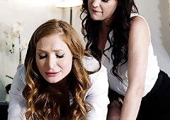 Sovereign eats Skylars cunt during job interview