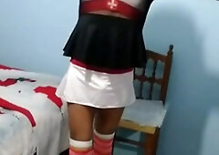 Joselynne Cd In Pantyhose And Cock-Squeezing Mini-Skirt Nurse Insane two