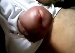 Curved small 5 inch  thick dick erection out of underwear