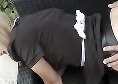 German Housewife In Stockings Tries Anal Outdoors [Deutsch]