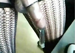 Bimbo gothic biotch jacking her baby batter