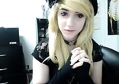 Curly Blonde Teen Records Solo Dildo Masturbation More at