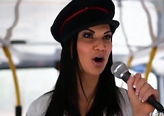 Madison Ivy always wanted to watch what's the large fuss about that glorified fishing village called Lundon or smth, so that babe popped over the