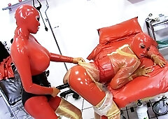 Blonde Chikita shows off her big boobs and bush