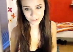 Shy brunette homemade amateur webcam teen