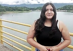 Hotty abandoned by her boyfriend is helped and drilled by a stranger