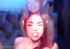 Devil Octokuro - Meet Your Tiefling. New Great Collab (2024-12-226) 1080p - Monster tits redhead gets cum on face