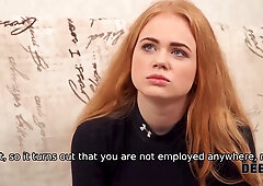 Sexy redhead Rose Wild pays for new TV with her wet