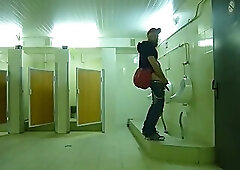 Str guy stroke in public toilet
