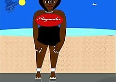 Curvy Hawt Black Photoshoot on beach