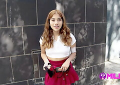 Beautiful Peruvian caught in public