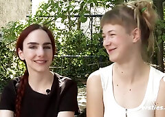 Ersties: domination and submission - lesbian women play with strap-on