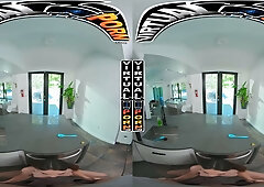 Sera Ryder and Caitlin Bell star in intense POV blowjob scenes in a sleek modern setting