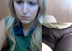 Curly Blonde Teen Records Solo Dildo Masturbation More at