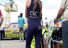 Hot promotional chicks in tight outfits